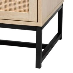 Caterina Wood And Natural Rattan 2 Door Storage Cabinet Natural Brown/Black - Baxton Studio -Home Furniture Shop-Baxton Studio GUEST b610d7a0 15e1 48d2 9482 f03fa0c05975