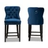 2pc Howell Modern Velvet Upholstered Wood Counter Height Barstool Set - Baxton Studio 2 2pc Howell Modern Velvet Upholstered Wood Counter Height Barstool Set - Baxton Studio -Home Furniture Shop-Baxton Studio GUEST b65ae45e 814b 40f6 92c5 13813be5e570