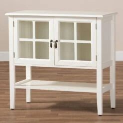 Chauncey Wood And Glass 2 Door Kitchen Cabinet White - Baxton Studio 15 Chauncey Wood And Glass 2 Door Kitchen Cabinet White - Baxton Studio -Home Furniture Shop-Baxton Studio GUEST b65cefb7 9ecb 4111 a504 4f120ba06ebb