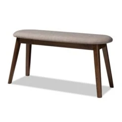 Baxton Studio Easton Mid Century Modern Walnut Finished Wood Fabric Upholstered Bench 19 Baxton Studio Easton Mid Century Modern Walnut Finished Wood Fabric Upholstered Bench -Home Furniture Shop-Baxton Studio GUEST b726eae5 eb2b 4595 849f 93f039b0a8f1