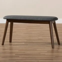 Baxton Studio Easton Mid Century Modern Walnut Finished Wood Fabric Upholstered Bench 16 Baxton Studio Easton Mid Century Modern Walnut Finished Wood Fabric Upholstered Bench -Home Furniture Shop-Baxton Studio GUEST b74894c1 70c6 4080 a17c 2d74b4736302