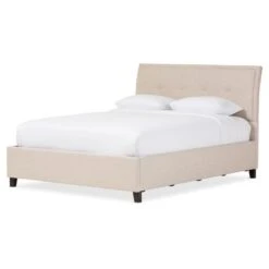 Queen Lea Modern And Contemporary Mix - Linen Storage Platform Bed - Baxton Studio -Home Furniture Shop-Baxton Studio GUEST b74c3974 d246 4f68 94cb a2a93a1c514e