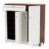 Coolidge 11 Shelf Wood Shoe Cabinet With Drawer White/Walnut - Baxton Studio 2 Coolidge 11 Shelf Wood Shoe Cabinet With Drawer White/Walnut - Baxton Studio -Home Furniture Shop-Baxton Studio GUEST b7b9f81f 7aa6 41f7 b2fd 1b0deb1891f7