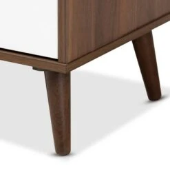 Quinn 2 Door Wood TV Stand For TVs Up To 75" Walnut/White - Baxton Studio -Home Furniture Shop-Baxton Studio GUEST b8dc56bd 6563 404c 994e 267f4834de07