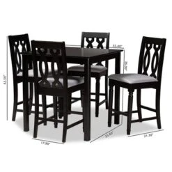 5pc Darcie Upholstered Wood Pub Counter Height Dining Set Gray/Espresso - Baxton Studio 11 5pc Darcie Upholstered Wood Pub Counter Height Dining Set Gray/Espresso - Baxton Studio -Home Furniture Shop-Baxton Studio GUEST b9e5f233 17f3 4210 824b b4604a79d81a