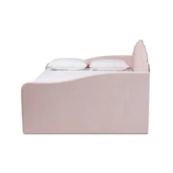 Queen Timila Velvet Fabric Upholstered Daybed Light Pink - Baxton Studio 11 Queen Timila Velvet Fabric Upholstered Daybed Light Pink - Baxton Studio -Home Furniture Shop-Baxton Studio GUEST ba371b13 904d 4361 9b87 3f234ad90251