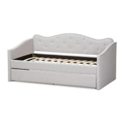 Twin Kaija Modern And Contemporary Fabric Daybed With Trundle Gray - Baxton Studio -Home Furniture Shop-Baxton Studio GUEST ba4fc573 823b 40a1 94f7 40e9f8dc8daa