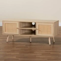 Sebille Wood With Natural Rattan 2 Door TV Stand For TVs Up To 45" Light Brown - Baxton Studio 18 Sebille Wood With Natural Rattan 2 Door TV Stand For TVs Up To 45" Light Brown - Baxton Studio -Home Furniture Shop-Baxton Studio GUEST bad1c627 d564 4e7c 8b86 cdb686f59b59