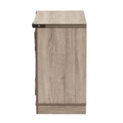 Wayne Farmhouse Wood 2 Doors Shoe Storage Cabinet Oak Brown - Baxton Studio -Home Furniture Shop-Baxton Studio GUEST bb77127b 1323 4150 a7da a3813042bf45