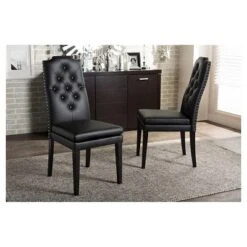Set Of 2 Dylin Modern And Contemporary Faux Leather Dining Chairs - Baxton Studio 9 Set Of 2 Dylin Modern And Contemporary Faux Leather Dining Chairs - Baxton Studio -Home Furniture Shop-Baxton Studio GUEST bba3159f e6b6 492f b89d b2fa841cee81