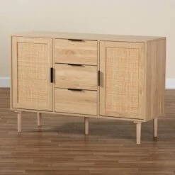 Harrison Wood And Rattan 3 Drawer Sideboard Dining Cabinet Natural Brown/Black - Baxton Studio 17 Harrison Wood And Rattan 3 Drawer Sideboard Dining Cabinet Natural Brown/Black - Baxton Studio -Home Furniture Shop-Baxton Studio GUEST bc5a57c7 0587 4f66 b1e3 33e321af4811