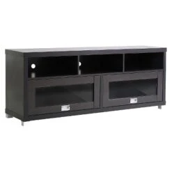 Baxton Studio Modern TV Stand For TVs Up To 62" Dark Brown - Wholesale Interiors
