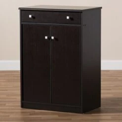 Dariell Modern And Contemporary Finished Shoe Cabinet Dark Brown - Baxton Studio -Home Furniture Shop-Baxton Studio GUEST bd3ceaa8 cab0 4413 890f 60b6349ab60e