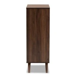 2 Door Naoki Two-Tone Wood Shoe Cabinet Gray/Walnut - Baxton Studio -Home Furniture Shop-Baxton Studio GUEST be396791 cd6f 4695 bf0d d6d91f08db7d