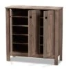 Derek Finished Wood 3 Door Shoe Cabinet Oak - Baxton Studio -Home Furniture Shop-Baxton Studio GUEST bef82768 87e8 42af aa76 383139eb06b2