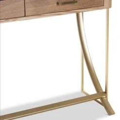 Lafoy Natural Finished Wood And Finished 2 Drawer Console Table Brown - Baxton Studio -Home Furniture Shop-Baxton Studio GUEST bf33f716 7323 4dac 9014 a7352ae06b2c