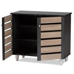 Gisela 2 - Door Shoe Storage Cabinet Dark Gray - Baxton Studio -Home Furniture Shop-Baxton Studio GUEST bf62bfaa 4015 4c50 a46f d4822f00d082