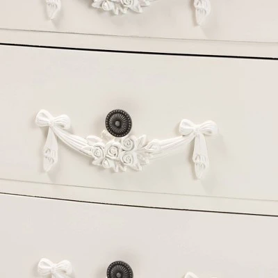 Callen Wood 3 Drawer Nightstand White - Baxton Studio 7 Callen Wood 3 Drawer Nightstand White - Baxton Studio - Image 5