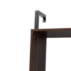 Fariat Walnut Wood And Metal Display Shelf With Desk Brown/Black - Baxton Studio -Home Furniture Shop-Baxton Studio GUEST c0bca372 6566 4be9 9836 ab293ee4e6da