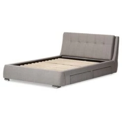 King Camile Modern And Contemporary Fabric Upholstered 4 Drawer Storage Platform Bed Gray - Baxton Studio 10 King Camile Modern And Contemporary Fabric Upholstered 4 Drawer Storage Platform Bed Gray - Baxton Studio -Home Furniture Shop-Baxton Studio GUEST c0e841ef d3c8 4bc7 a555 e48dff51cb4d
