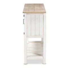 Deacon And Wood 2 Door Dining Room Buffet White/Brown - Baxton Studio 12 Deacon And Wood 2 Door Dining Room Buffet White/Brown - Baxton Studio -Home Furniture Shop-Baxton Studio GUEST c123cd66 4b0e 4afd 900b 251a068a04ca