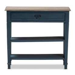 Dauphine Spruce Finished Wood Accent Console Table Blue - Baxton Studio -Home Furniture Shop-Baxton Studio GUEST c2ea9504 3e25 4dc3 9eb0 14ce7fc366db