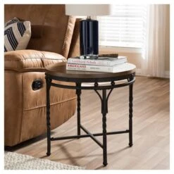 Austin Vintage Industrial Round End Table - Antique Bronze - Baxton Studio -Home Furniture Shop-Baxton Studio GUEST c2eafb84 e37b 44e6 8a85 1ed4a36c6f8e