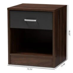Hansel 1 Drawer And Finished Nightstand Brown/Gray - Baxton Studio 11 Hansel 1 Drawer And Finished Nightstand Brown/Gray - Baxton Studio -Home Furniture Shop-Baxton Studio GUEST c3111fc5 ad8e 4ed5 b15b e04ef54c637c