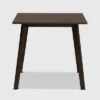 Britte Square Wood Dining Table Dark Brown - Baxton Studio