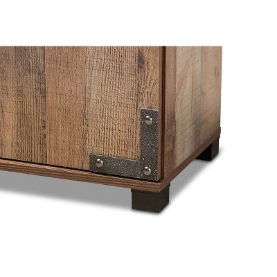 2 Door Cyrille Wood Shoe Cabinet Brown - Baxton Studio 7 2 Door Cyrille Wood Shoe Cabinet Brown - Baxton Studio - Image 5