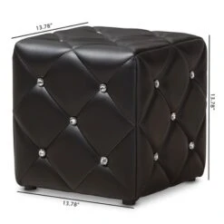 Stacey Modern And Contemporary Faux Leather Upholstered Ottoman - Baxton Studio 11 Stacey Modern And Contemporary Faux Leather Upholstered Ottoman - Baxton Studio -Home Furniture Shop-Baxton Studio GUEST c5139be2 72d7 4223 b51a 2bb3fc686f31