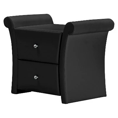 Victoria 2 Storage Drawer Nightstand - Baxton Studio 4 Victoria 2 Storage Drawer Nightstand - Baxton Studio - Image 2