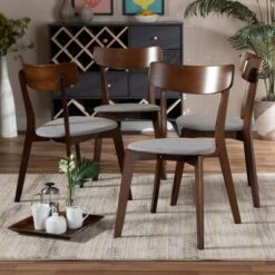 Set Of 4 Iora Upholstered Wood Dining Chairs - Baxton Studio -Home Furniture Shop-Baxton Studio GUEST c596f1ac c5b0 4d3d afd3 2715b5bfe47e