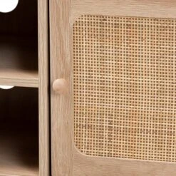Elsbeth Wood And Natural Rattan 2 Door TV Stand For TVs Up To 40" Light Brown/Natural Brown - Baxton Studio 14 Elsbeth Wood And Natural Rattan 2 Door TV Stand For TVs Up To 40" Light Brown/Natural Brown - Baxton Studio -Home Furniture Shop-Baxton Studio GUEST c5ebd219 0bc7 41e8 9704 7e99041d472b