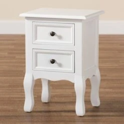 Caelan Wood 2 Drawer Nightstand White - Baxton Studio 22 Caelan Wood 2 Drawer Nightstand White - Baxton Studio -Home Furniture Shop-Baxton Studio GUEST c6007144 9ada 4342 91ca 37f63787468e
