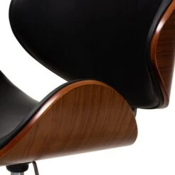 Baxton Studio Ambrosio Faux Leather Upholstered Chrome Finished Metal Adjustable Office Chair Black - BaxtonStudio -Home Furniture Shop-Baxton Studio GUEST c678c082 0beb 4ea9 93a8 afe450a75b63