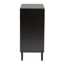 Maureen Wood And Rattan 2 Door Storage Cabinet Espresso/Natural Brown - Baxton Studio -Home Furniture Shop-Baxton Studio GUEST c6aac2ea 6132 4082 8ce4 c8a53555f306