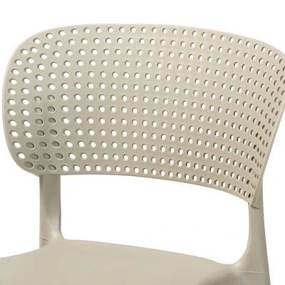 4pc Rae Plastic Stackable Dining Chair Set - Baxton Studio 4 4pc Rae Plastic Stackable Dining Chair Set - Baxton Studio - Image 2