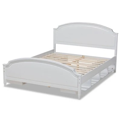 Elise Wood Storage Platform Bed White - Baxton Studio 10 Elise Wood Storage Platform Bed White - Baxton Studio - Image 8