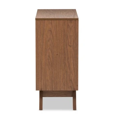 Hildon Mid-Century Modern Wood 4 Drawer Storage Chest Brown - Baxton Studio 5 Hildon Mid-Century Modern Wood 4 Drawer Storage Chest Brown - Baxton Studio - Image 3