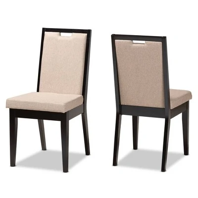 2pc Octavia Wood Dining Chair Set - Baxton Studio 12 2pc Octavia Wood Dining Chair Set - Baxton Studio - Image 10