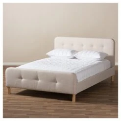Full Samson Mid Century Fabric Upholstered Platform Bed Light Beige - Baxton Studio 8 Full Samson Mid Century Fabric Upholstered Platform Bed Light Beige - Baxton Studio -Home Furniture Shop-Baxton Studio GUEST ca58e6e1 fd7a 4587 9020 c5b1e142c196