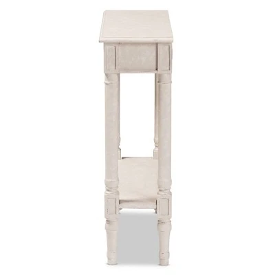 Ariella Whitewashed 1 Drawer End Table White - Baxton Studio 13 Ariella Whitewashed 1 Drawer End Table White - Baxton Studio - Image 11