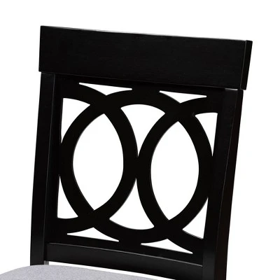 5pc Verina Upholstered Espresso Wood - Baxton Studio 7 5pc Verina Upholstered Espresso Wood - Baxton Studio - Image 5