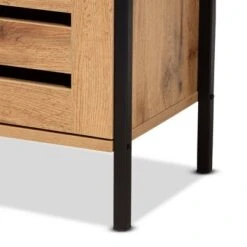 Vander Wood And Metal 2 Door Shoe Cabinet Oak Brown/Black - Baxton Studio 16 Vander Wood And Metal 2 Door Shoe Cabinet Oak Brown/Black - Baxton Studio -Home Furniture Shop-Baxton Studio GUEST d1189d67 5834 402d 8480 ef4c60e576e7