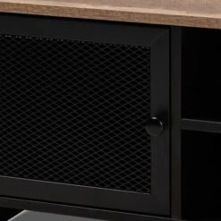 Connell Two-Tone Wood And Metal 2 Door TV Stand For TVs Up To 40" Natural Brown/Black - Baxton Studio 14 Connell Two-Tone Wood And Metal 2 Door TV Stand For TVs Up To 40" Natural Brown/Black - Baxton Studio -Home Furniture Shop-Baxton Studio GUEST d16c7e57 f04f 43b4 bd52 2be5096a0a6c