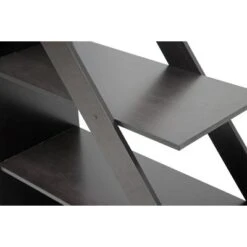 59" Psinta Modern Shelving Unit Dark Brown - Baxton Studio