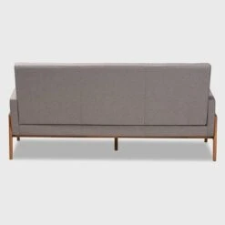 Perris Upholstered Wood Sofa Light Gray/Walnut - Baxton Studio -Home Furniture Shop-Baxton Studio GUEST d2bd87bf 8ee4 49ce b95d 03eda05ae235