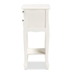 Eliya Wood 2 Drawer Nightstand White - Baxton Studio -Home Furniture Shop-Baxton Studio GUEST d2d18d55 09ec 4edb 9205 b71b7aab9a82