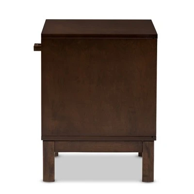 Deirdre Modern And Contemporary Wood 1 Drawer Nightstand - Baxton Studio 6 Deirdre Modern And Contemporary Wood 1 Drawer Nightstand - Baxton Studio - Image 4